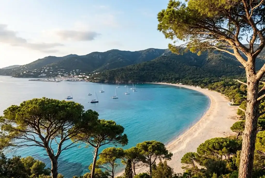 Baia e spiaggia di Cavalaire-sur-Mer nel Var