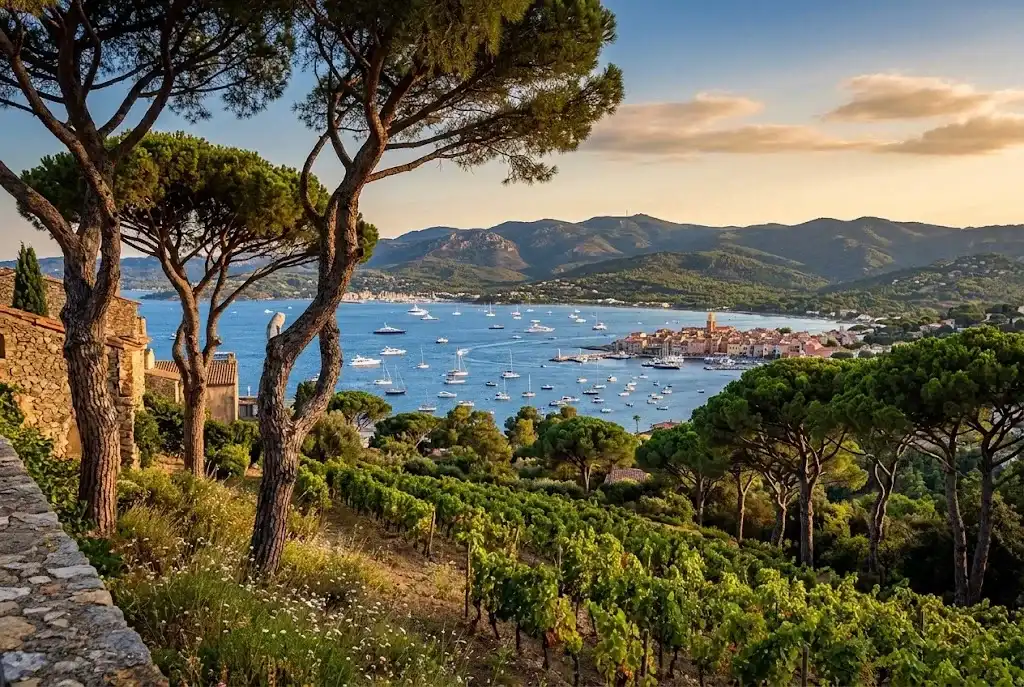 Golfo di Saint-Tropez visto dalle alture di Gassin