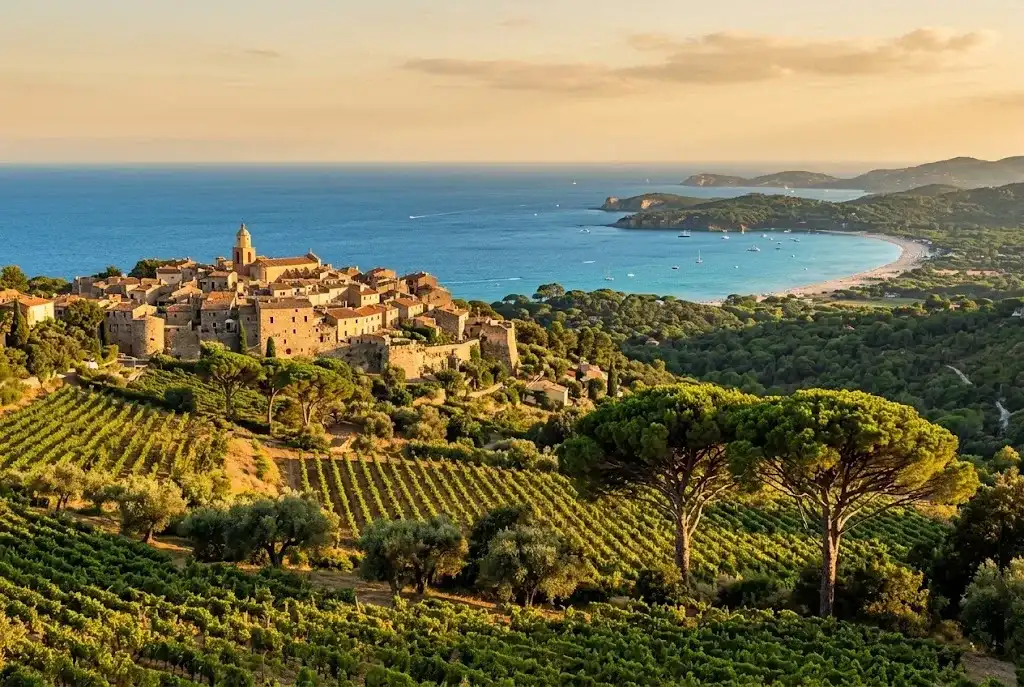 Villaggio di Ramatuelle e baia di Pampelonne